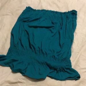 Donna Nicole teal tube top